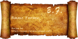 Bausz Ferenc névjegykártya